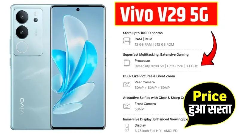 Vivo V29 5G Smartphone: Vivo Launches Its Flagship 5G Phone with 250MP Camera and 8000mAh Battery at Just ₹12,999
